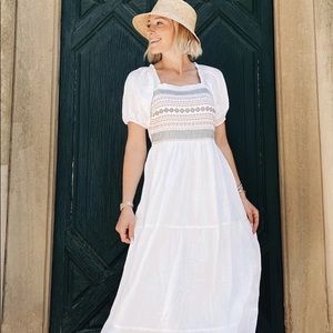 Baltic born embroidered midi dress- size XL